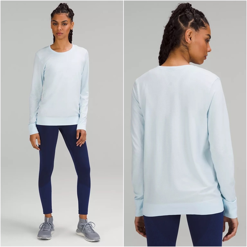 lululemon athletica Light Blue Long Sleeve Tee